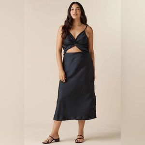 Vetta Capsule Reversible Satin Midi Skirt size small